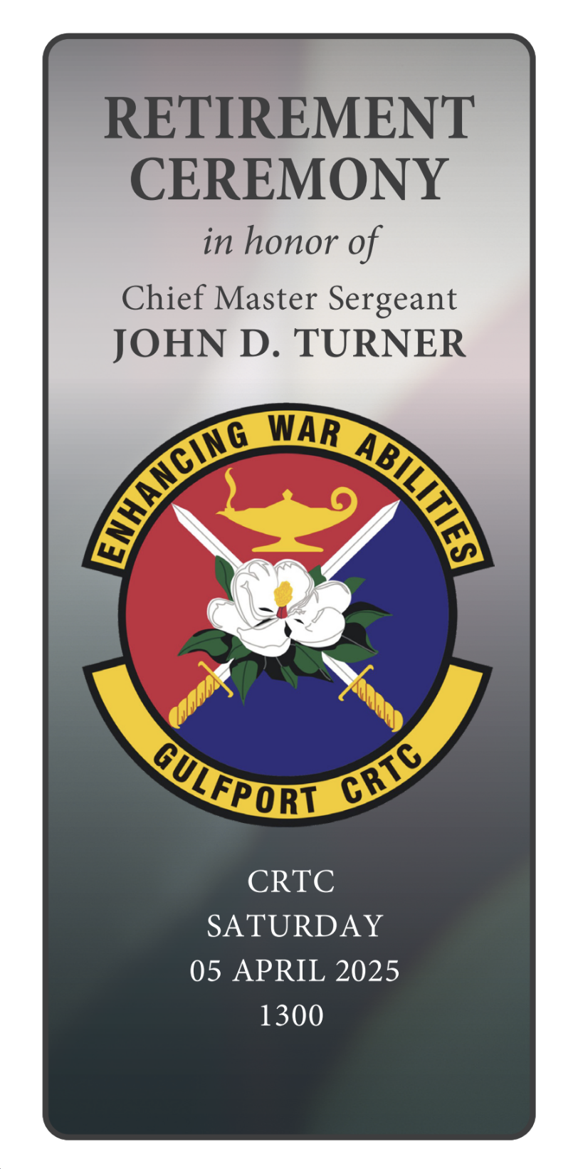Retirement Ceremony in Honor of CMSgt. John D. Turner