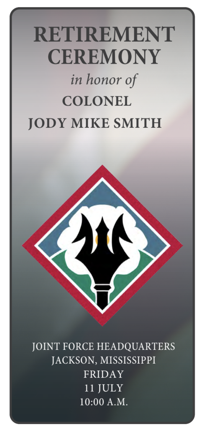 Retirement Ceremony in honor of Colonel Jody Mike Smith