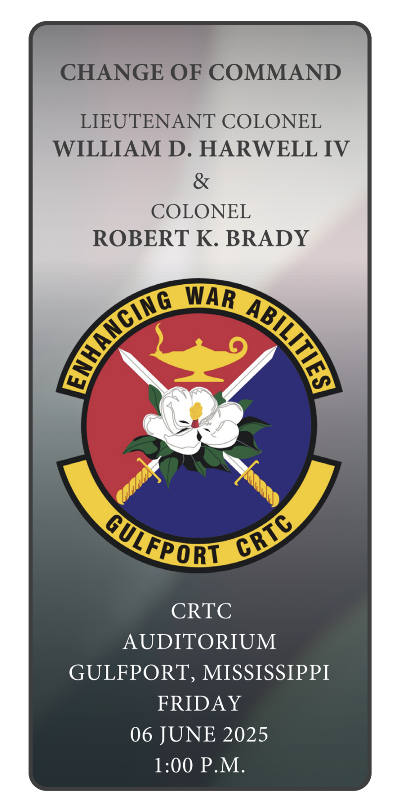 CRTC Change of Command Ceremony