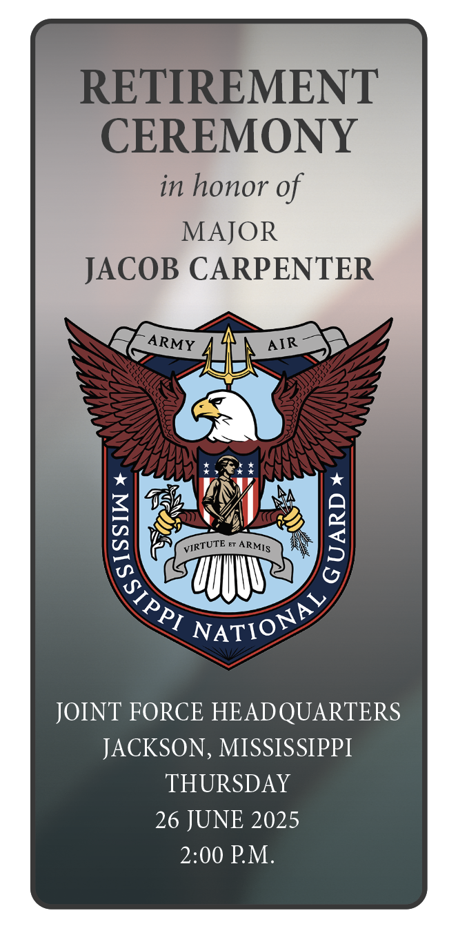 Retirement Ceremony in Honor of MAJ Jacob Carpenter